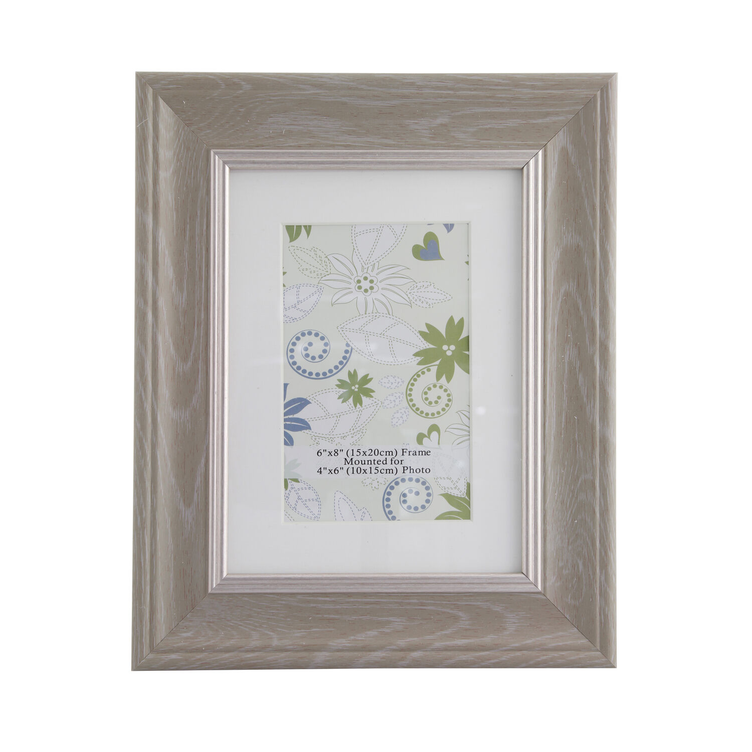 Natural & Silver Photo Frame 4x6" Home Store + More